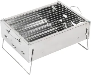 Outdoor Barbecue Grill Portable Stainless Steel BBQ Grill for Picnic Camping Cooking