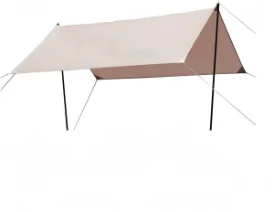 Outdoor Camping Canopy Tent 210cm Support Rod for 4-10 Person Capacity Easy Setup Sun Shelter Canopy for Vacation