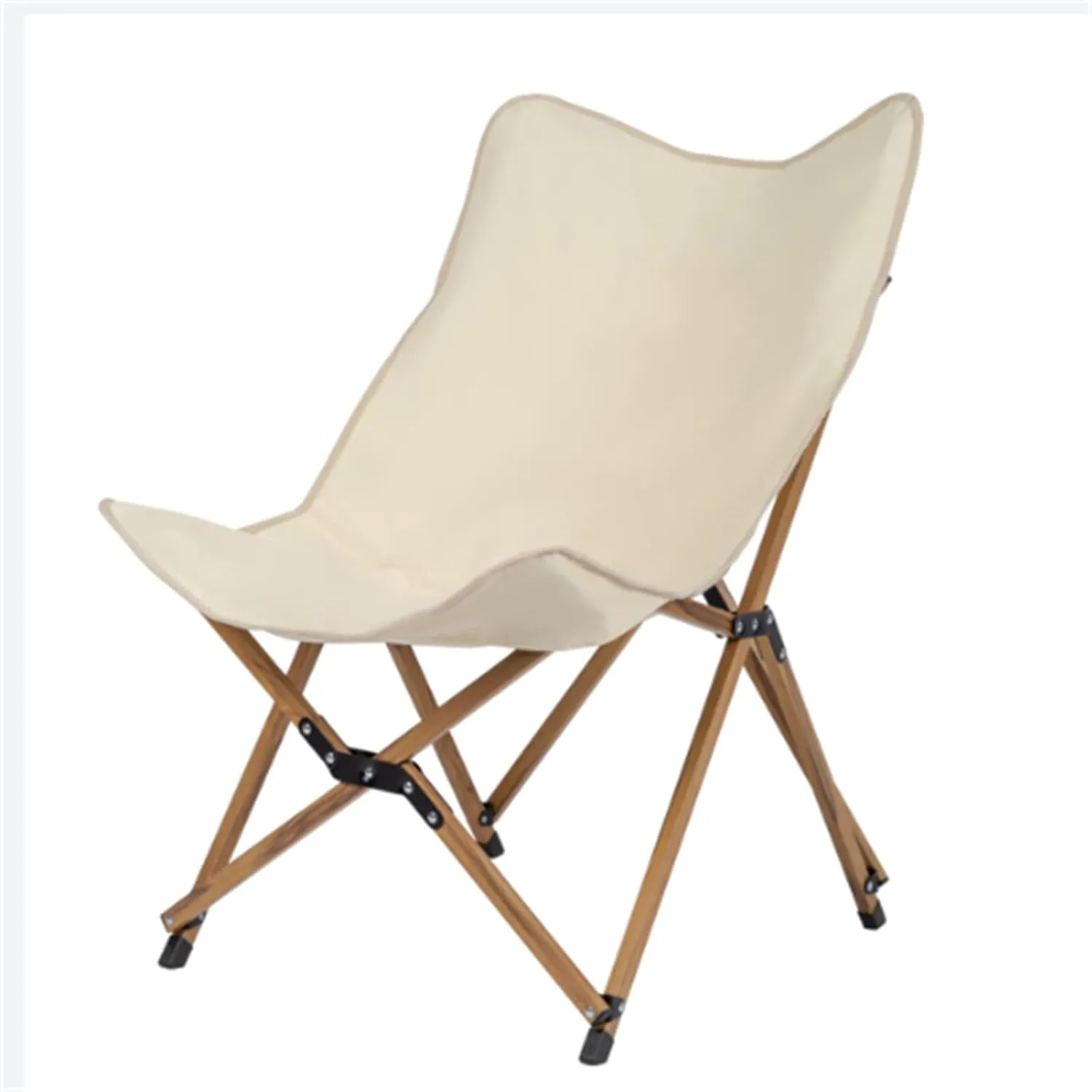 Outdoor Camping Chair Camping Chair Aluminum Frame 600D Khaki Oxford Cloth Portable Outdoor Chair Folding Chair Butterfly Chair Portable Stool for Fishing Picnic BBQ