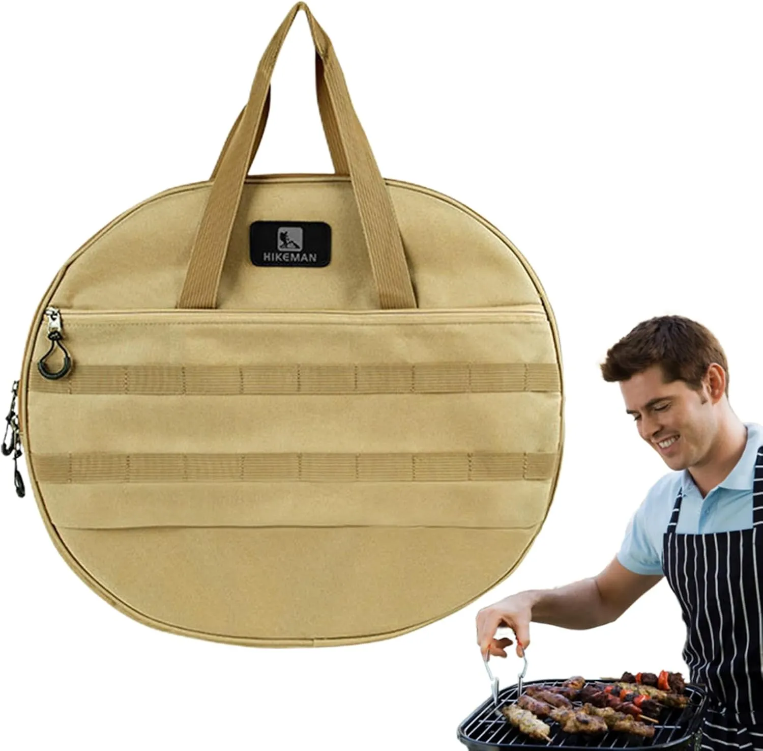 Outdoor Camping Grill Pan Storage Bag, Portable Crashproof Storage Bag, Waterproof and Stain Resistant, for Tabletop Griddle, Griddle Accessories Storage (M)