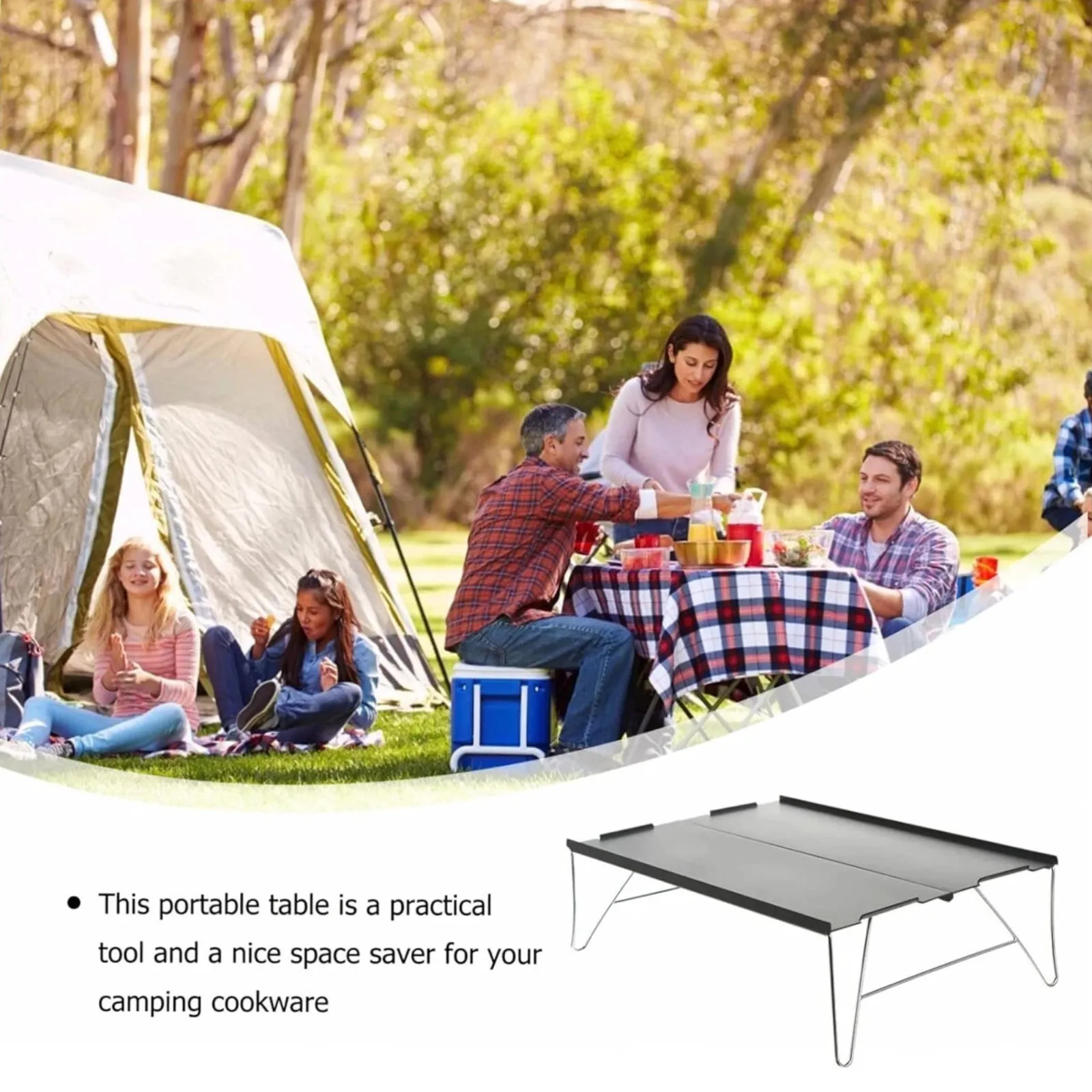 Outdoor Camping Picnic Multifunctional Aluminium Alloy Folding Table Portable