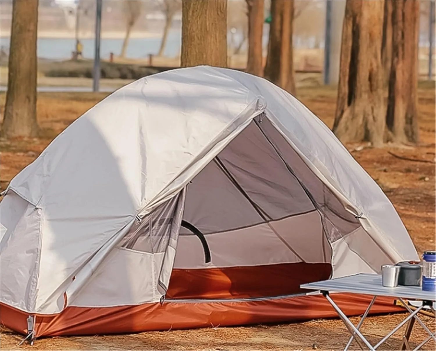 Outdoor Double-Layer Camping Tent Rainproof Snowproof Windproof Mountaineering Four Seasons Tent