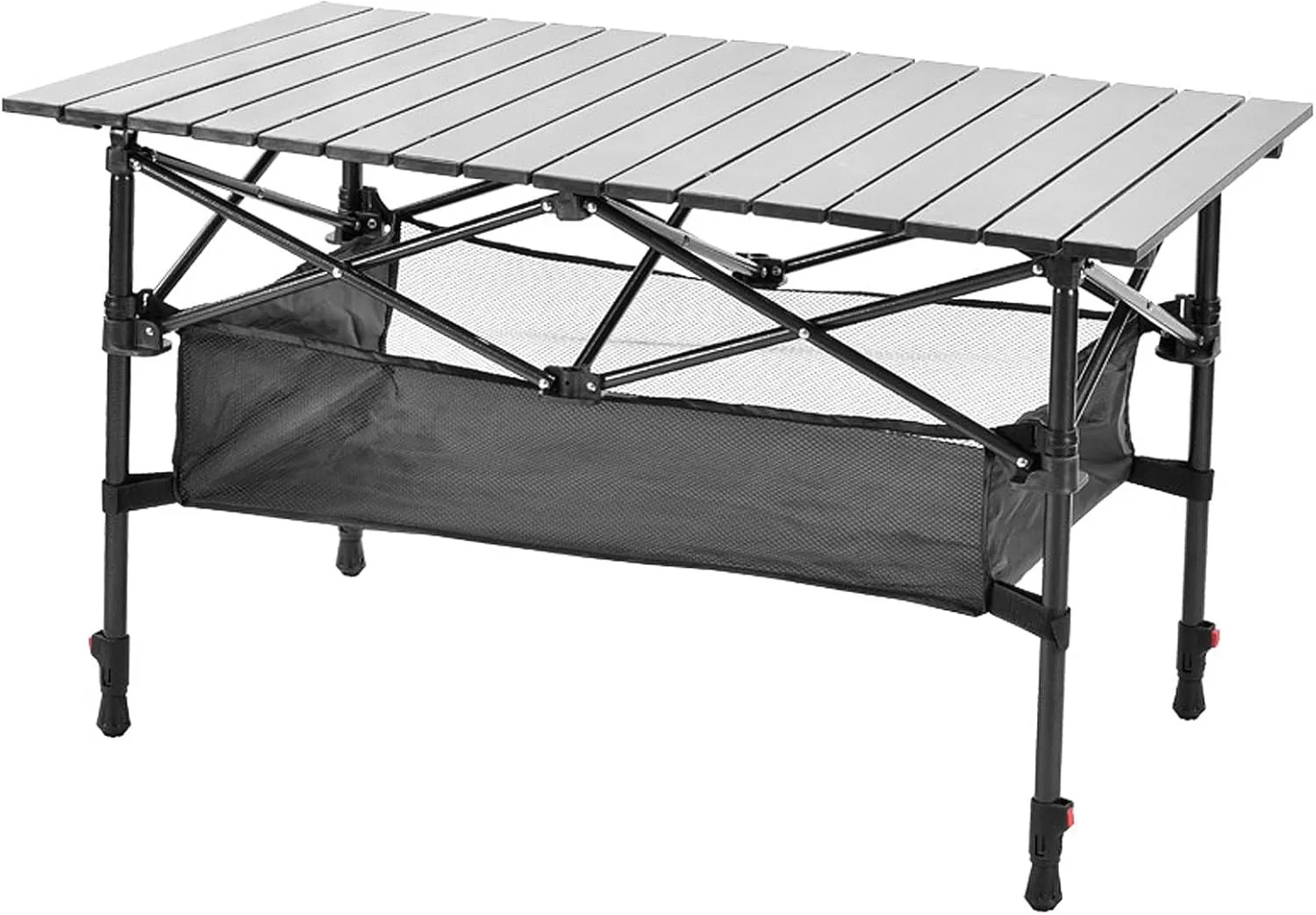 Outdoor Folding Lift Table Portable Foldable Adjustable Height Camping Lightweight Aluminum Two-Speed Adjustment Picnic BBQ Travel Beach Garden Party
