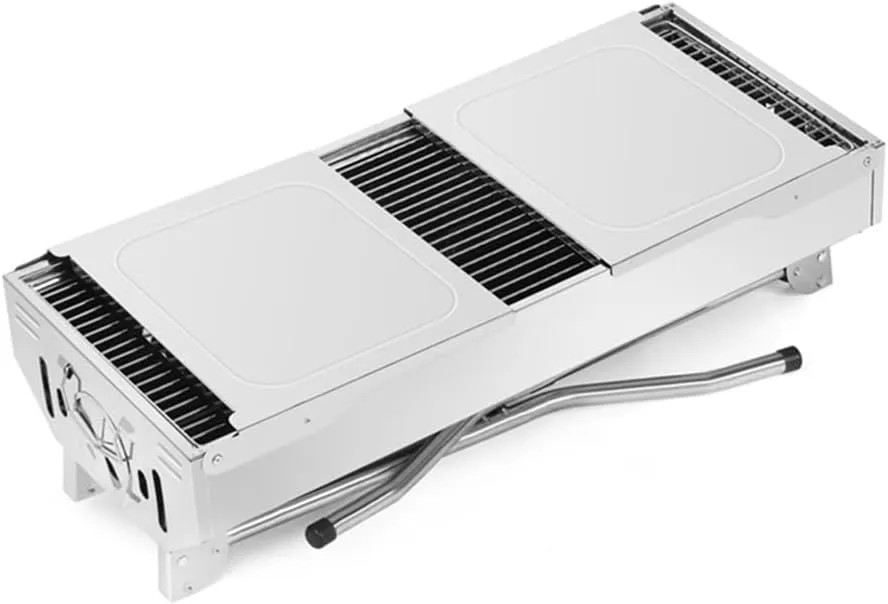 Outdoor Folding Portable Barbecue Rack BBQ Charcoal Household Barbecue Thickened Stainless Steel