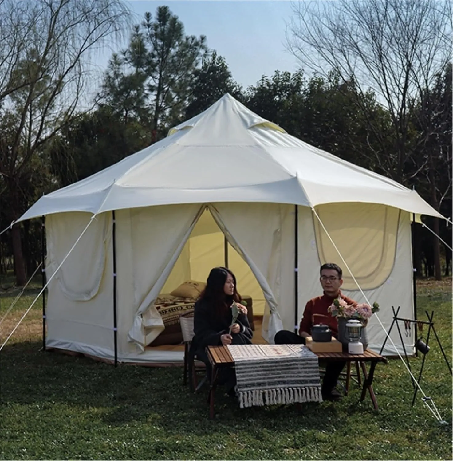 Outdoor Light Luxury Camping Tent Picnic Rainproof Sunshade Tent