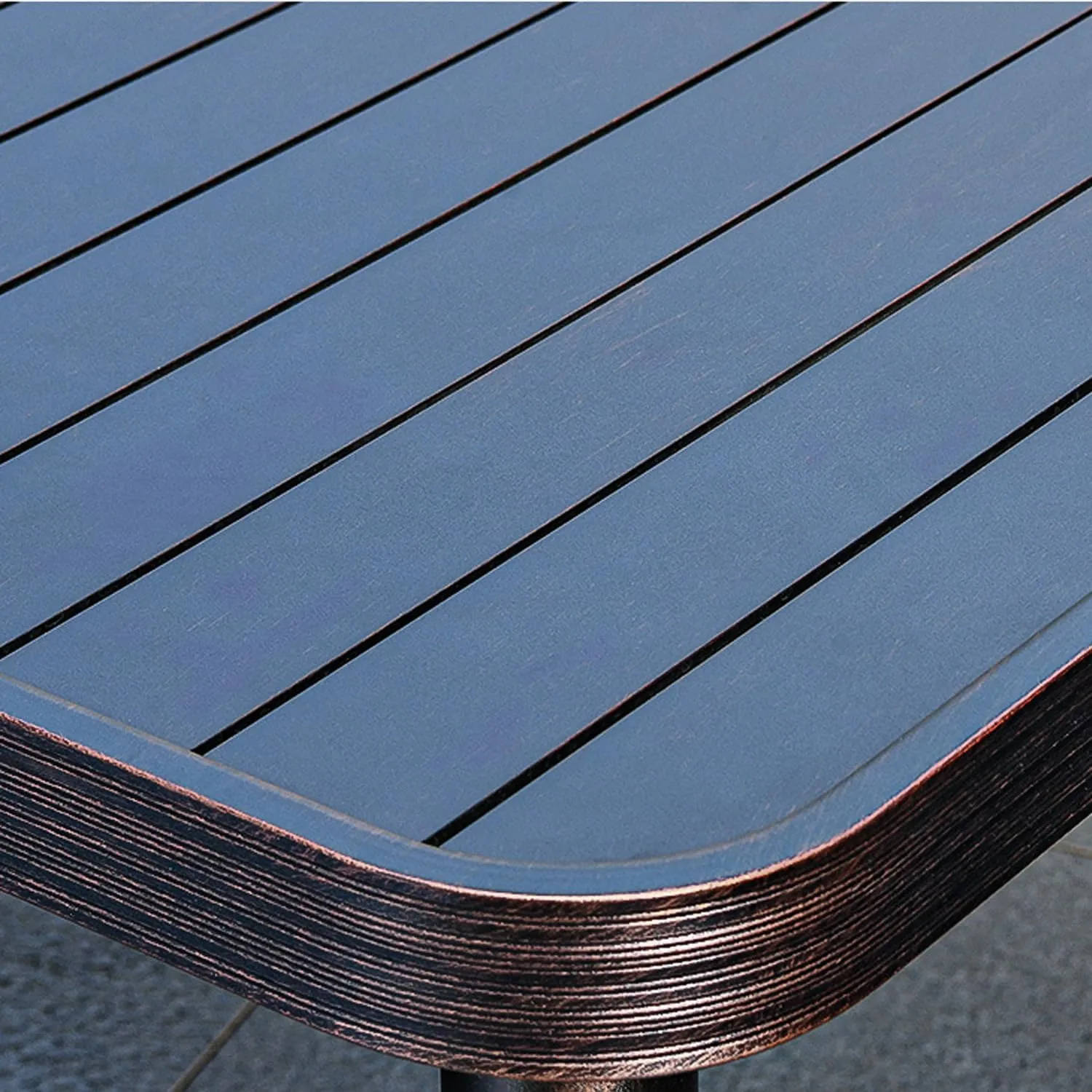 Outdoor Metal Table and Chair Courtyard Open-air Hotel Garden Courtyard Balcony Terrace Telescopic Leisure Aluminum Table and Chair Combination (4 Chairs  85 * 85cm Square Table)