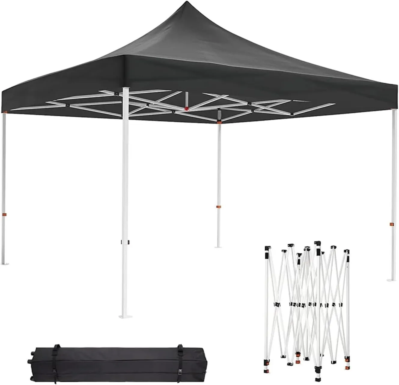 Outdoor Pop Up Tent 10 x 10 FT Pop Up Canopy, Heavy Duty Instant Tent with Wheeled Carry Bag, All Season Commercial Sun Shelter(Color1)