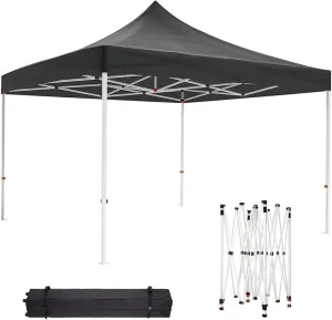 Outdoor Pop Up Tent 10 x 10 FT Pop Up Canopy, Heavy Duty Instant Tent with Wheeled Carry Bag, All Season Commercial Sun Shelter(Color1)