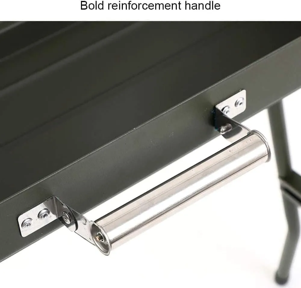 Outdoor Portable Charcoal BBQ Grill, Large Multifunctional Foldable for 5-12 People, Ideal Picnic, Travel, and Beach