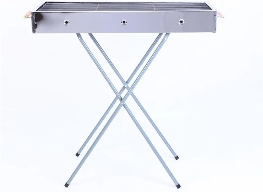 Outdoor Portable Stainless Steel Barbecue Stove Mini Barbecue Rack Folding Barbecue Mesh Rack