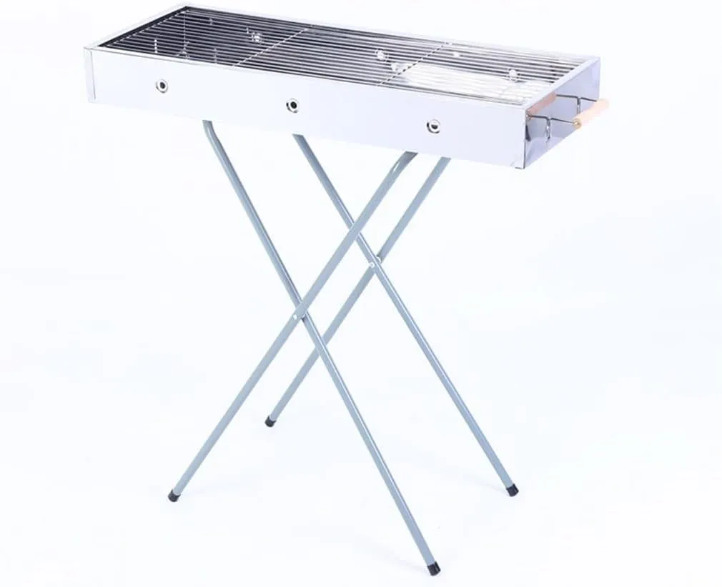 Outdoor Portable Stainless Steel Barbecue Stove Mini Barbecue Rack Folding Barbecue Mesh Rack