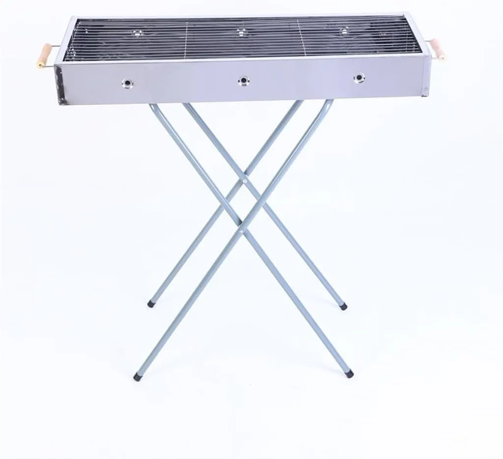 Outdoor Portable Stainless Steel Barbecue Stove Mini Barbecue Rack Folding Barbecue Mesh Rack