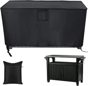 Outdoor Prep Table Cover Compatible with 32in/52in Keter Unity XL Portable Outdoor Table/ Storage Cabinet Cover Heavy Duty Waterproof Grill Accessories Covers for Patio Kitchen Island Bar Cart