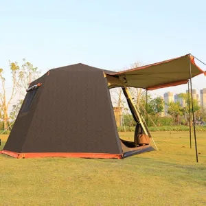 Outdoor Tent, Camping Tent 6 Person, Family Tents for Camping Waterproof, Tent with Living Room and Separate Rooms, 4 Season Tents Big Family Shelter