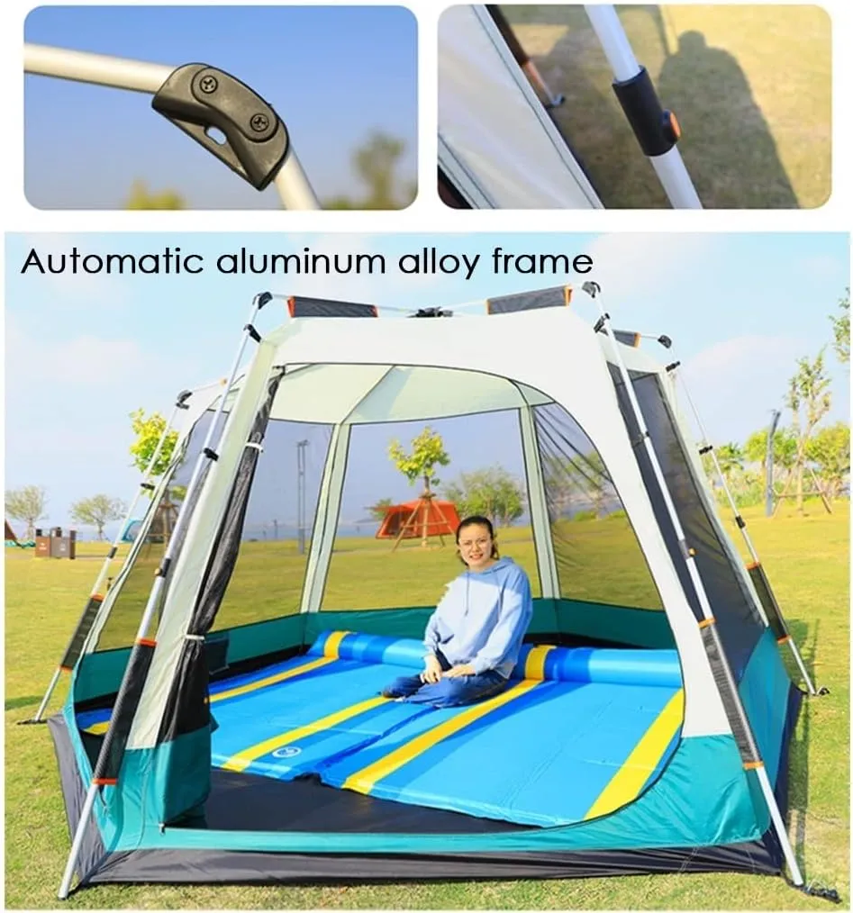 Outdoor Tent, Camping Tent 6 Person, Family Tents for Camping Waterproof, Tent with Living Room and Separate Rooms, 4 Season Tents Big Family Shelter