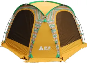 Outdoor Tent Portable 6-8 Person Beach Shade Folding Sun Shelter Family Size Tent for Camping Beach Picnic Outdoor Home Garden Indoo (Color : Yellow, Size : One Size) (Yellow One Size)