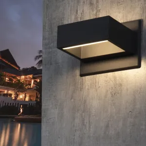 Outdoor Wall Light LED Wall Lamp Modern Wall Sconce Lighting Lantern Fixture IP54 Waterproof Black Aluminum Lights for Porch Front Door Garden Yard Patio 7.5W 240Lm 3000K