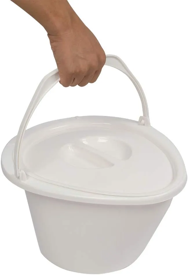 Outvita Portable Toilet, Outdoor Lightweight Porta Potty with Detachable Inner Bucket Removable Toilet Paper Holder for Camping Boat RV Hiking Living Room