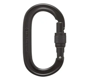 Oval Screwgate Carabiner, Black