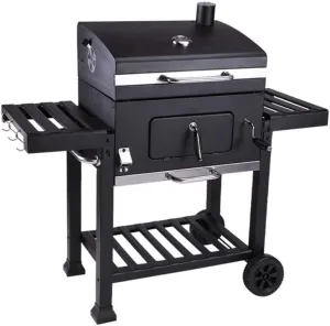 Oven Barbecue Grill Household Charcoal Villa Courtyard Barbecue Grill for More Than 5 People Outdoor cast Iron Grill net Lifting Charcoal Basin Drawer Type ash Tray Double Storage Table