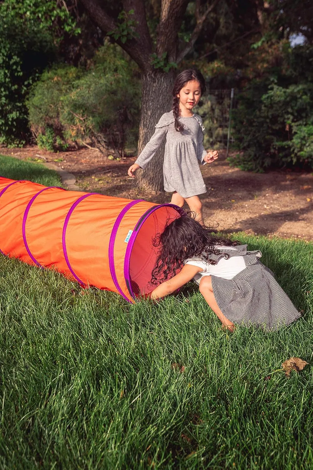 Pacific Play Tents 20509 Institutional Tunnel, 6' x 19" Diameter - Orange/Purple