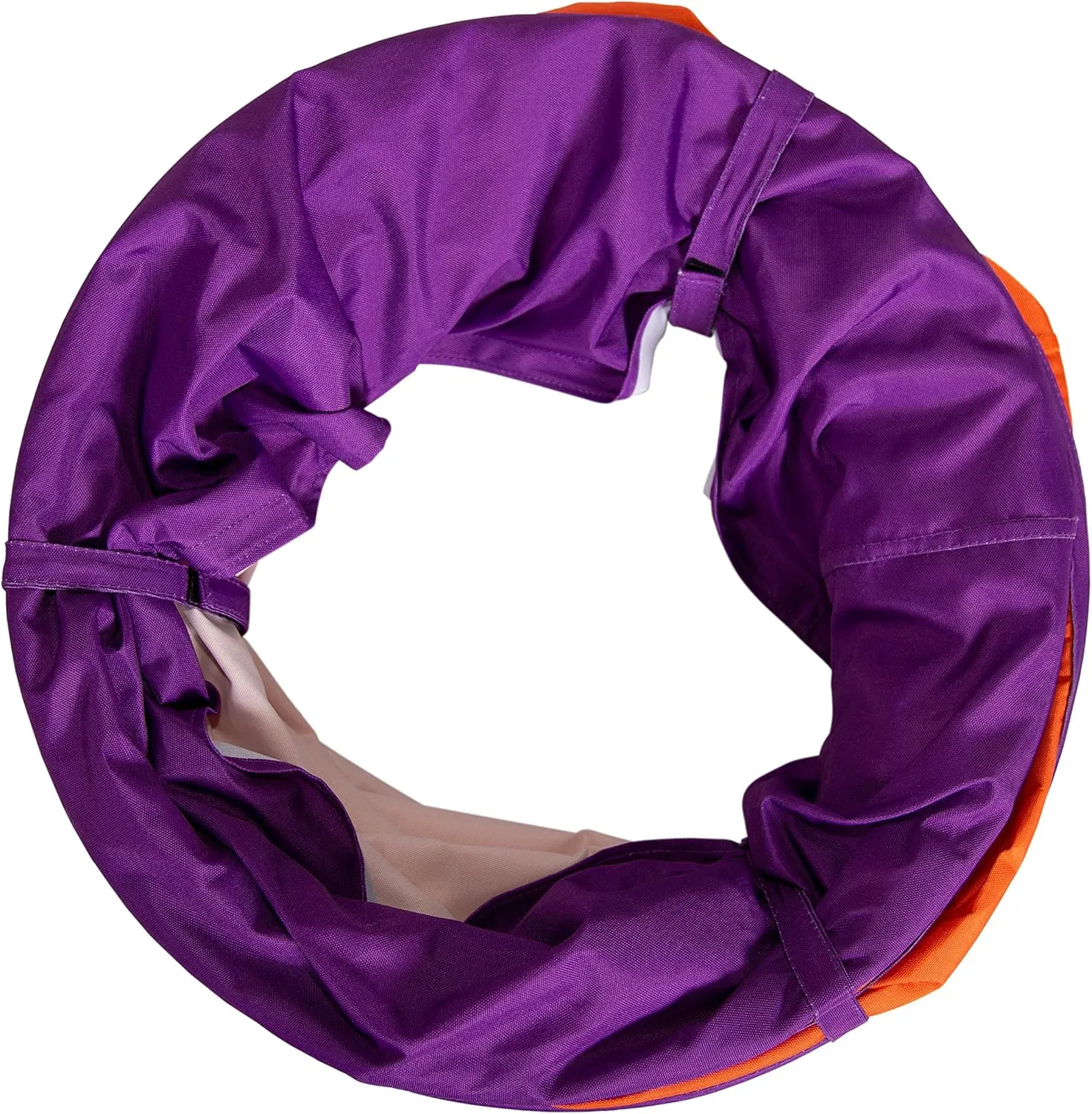 Pacific Play Tents 20509 Institutional Tunnel, 6' x 19" Diameter - Orange/Purple