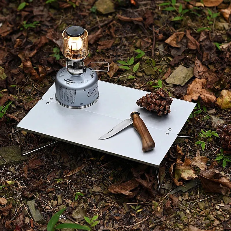 PACOONE Ultralight Mini Folding Camping Table Aluminum Alloy for Outdoor Use