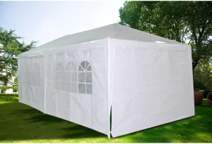Palm Springs 10 X 20 White Party Tent Gazebo Canopy with Sidewalls