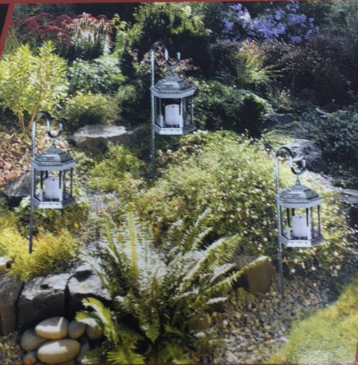 Paradise - Battery Powered Flickering Candle Lantern Pewter