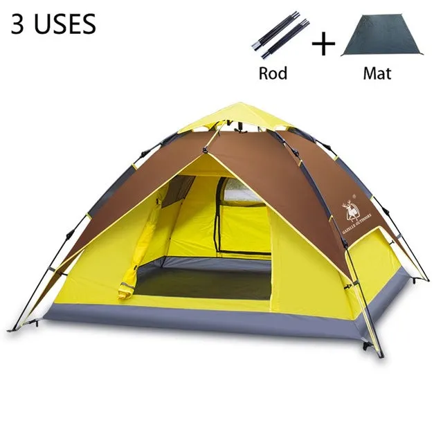 person Tent 3-4 Waterproof Layer Complete collection Hiking Windproof Hydraulic Camping Automatic Outdoor Tent Picnic Tents Tents Timely arrival Ultralight Double