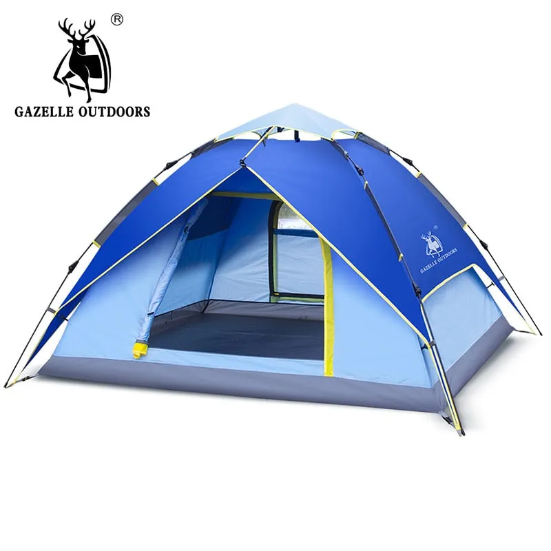person Tent 3-4 Waterproof Layer Complete collection Hiking Windproof Hydraulic Camping Automatic Outdoor Tent Picnic Tents Tents Timely arrival Ultralight Double