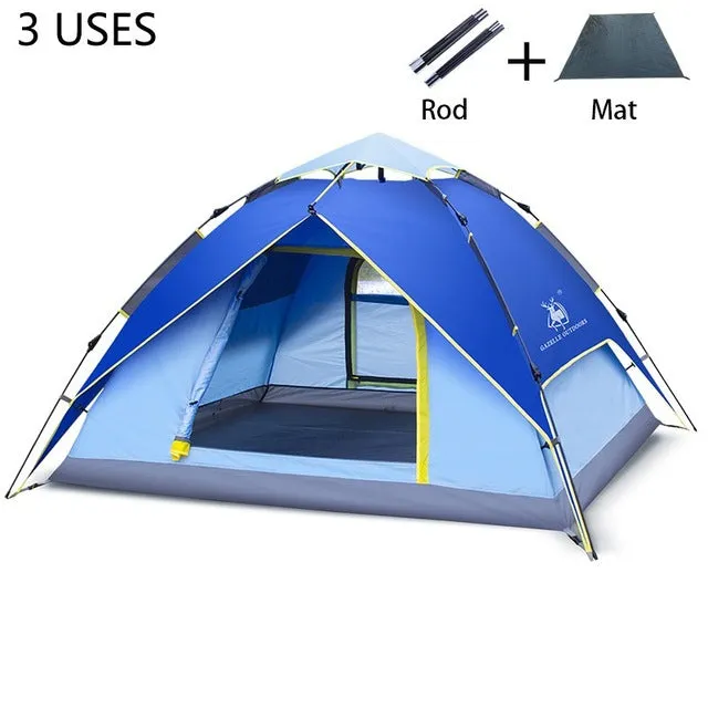 person Tent 3-4 Waterproof Layer Complete collection Hiking Windproof Hydraulic Camping Automatic Outdoor Tent Picnic Tents Tents Timely arrival Ultralight Double