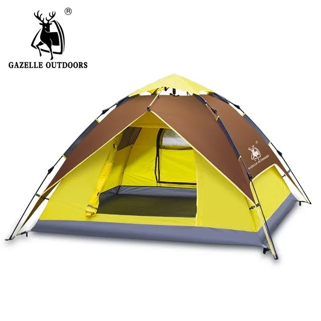 person Tent 3-4 Waterproof Layer Complete collection Hiking Windproof Hydraulic Camping Automatic Outdoor Tent Picnic Tents Tents Timely arrival Ultralight Double