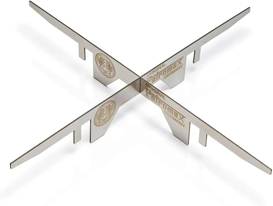 Petromax Stainless Steel Fire Stand, Easy Assembly with Carry Bag to Use with Chimney Starter for Outdoor Campfire Cooking, 13.6"