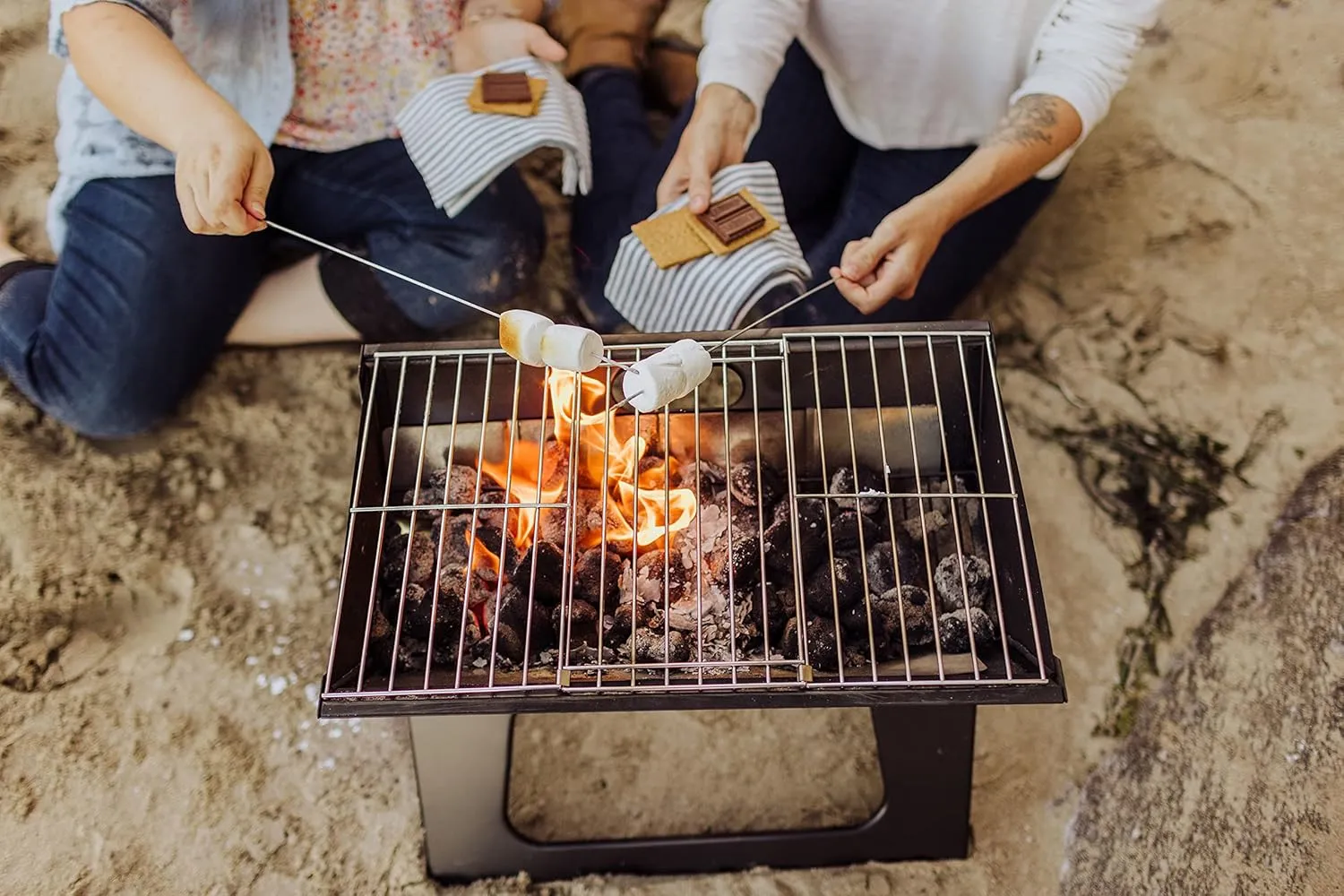 PICNIC TIME NCAA App State Mountaineers X-Grill Portable Grill - Camping Grill - Small Charcoal Grill for Tailgating