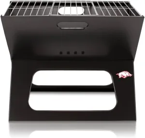 PICNIC TIME NCAA Arkansas Razorbacks X-Grill Portable Grill - Camping Grill - Small Charcoal Grill for Tailgating