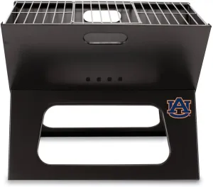 PICNIC TIME NCAA Auburn Tigers X-Grill Portable Grill - Camping Grill - Small Charcoal Grill for Tailgating