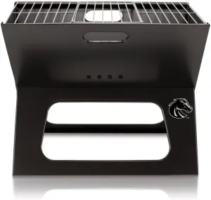 PICNIC TIME NCAA Boise State Broncos X-Grill Portable Grill - Camping Grill - Small Charcoal Grill for Tailgating