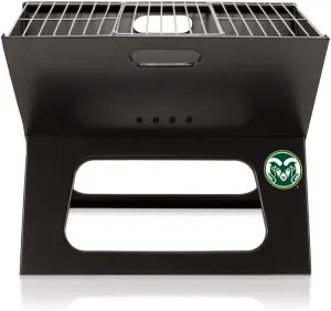 PICNIC TIME NCAA Colorado State Rams X-Grill Portable Grill - Camping Grill - Small Charcoal Grill for Tailgating