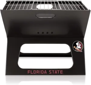 PICNIC TIME NCAA Florida State Seminoles X-Grill Portable Grill - Camping Grill - Small Charcoal Grill for Tailgating
