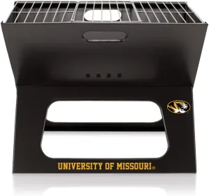 PICNIC TIME NCAA Missouri Tigers X-Grill Portable Grill - Camping Grill - Small Charcoal Grill for Tailgating
