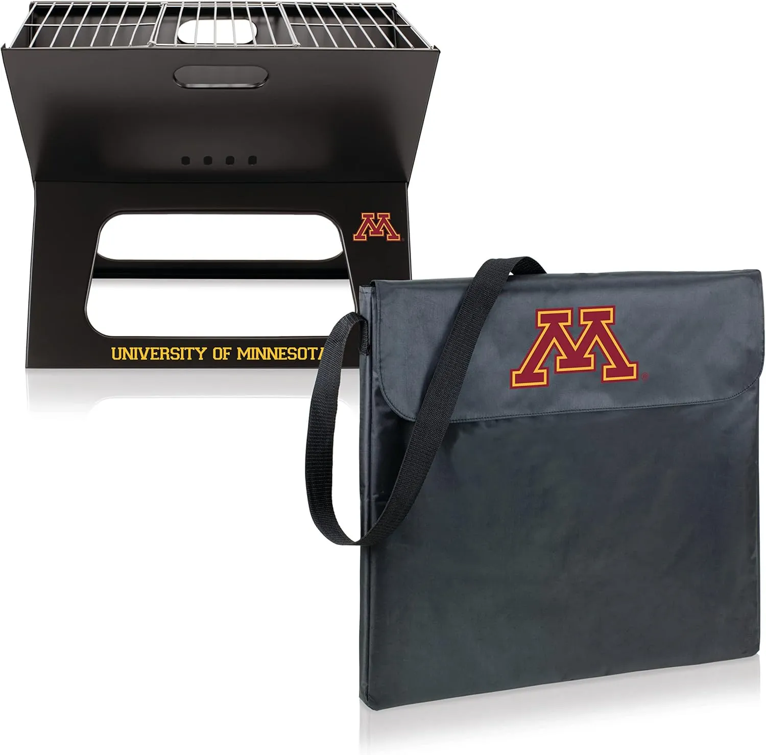 PICNIC TIME NCAA Texas A&M Aggies X-Grill Portable Grill - Camping Grill - Small Charcoal Grill for Tailgating