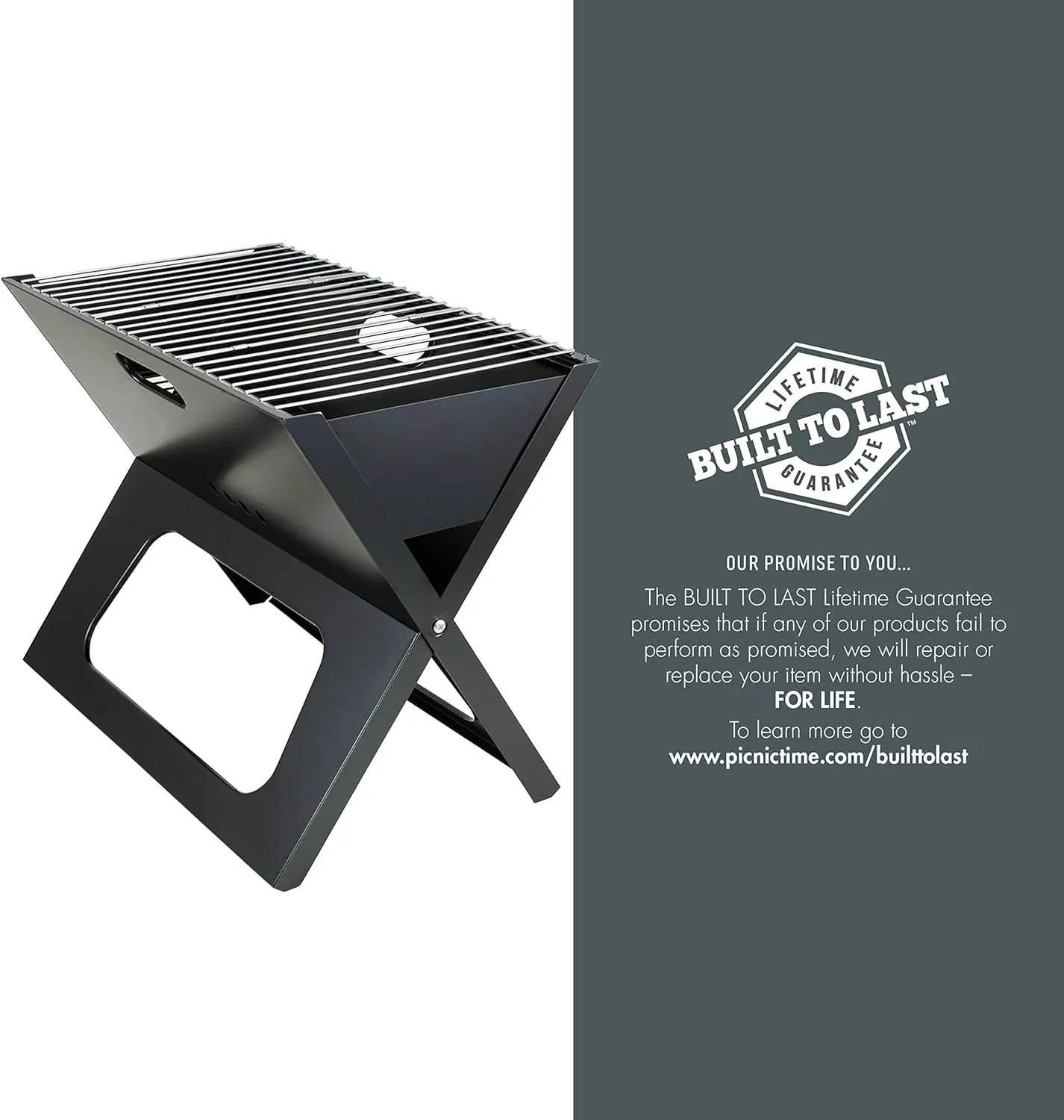 PICNIC TIME NCAA Texas A&M Aggies X-Grill Portable Grill - Camping Grill - Small Charcoal Grill for Tailgating