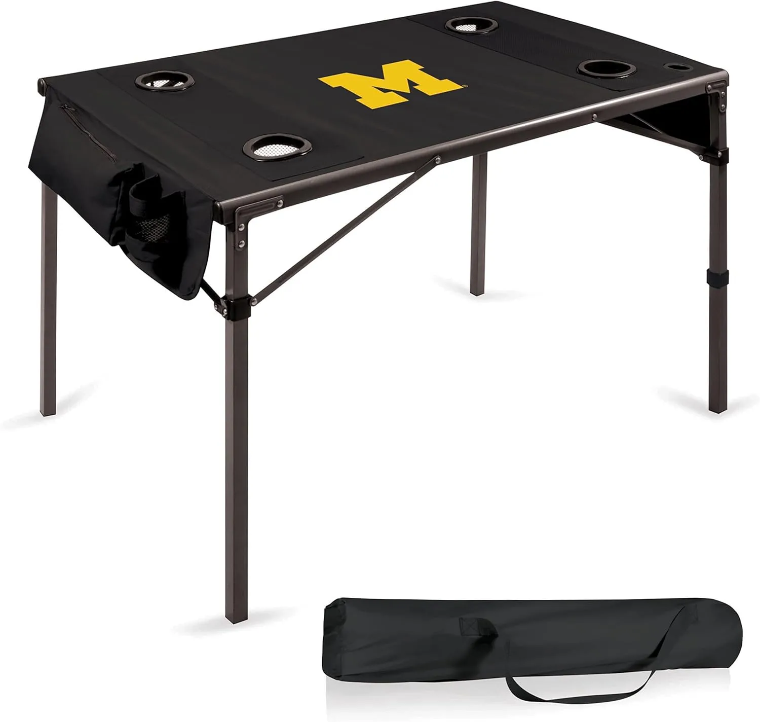 PICNIC TIME NCAA Unisex-Adult NCAA Travel Table Portable Folding Table, Camping Table, Outdoor Table with Carry Bag