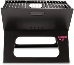 PICNIC TIME NCAA Virginia Tech Hokies X-Grill Portable Grill - Camping Grill - Small Charcoal Grill for Tailgating