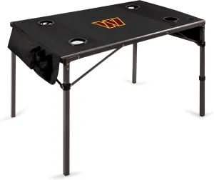 PICNIC TIME NFL LA Rams Travel Table Portable Folding Table, Camping Table, Outdoor Table with Carry Bag, (Black)