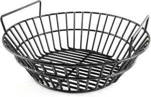 Porcelain Steel Charcoal Ash Basket Fits for Large Big Green Egg Grill, Kamado Joe Classic, Pit Boss, Louisiana Grills, Primo Kamado Grill and Large Grill Dome