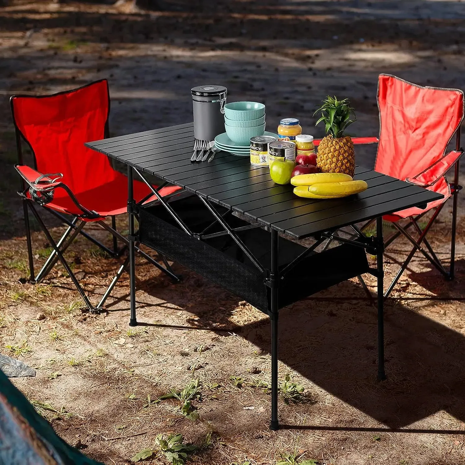 portable aluminum camping picnic table - waterproof & rust resistant