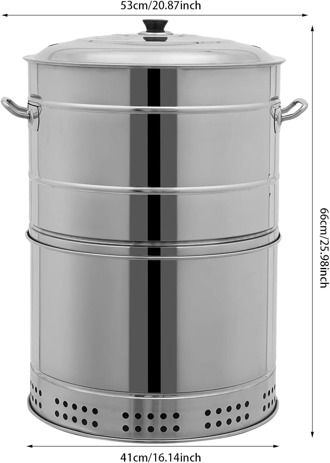 Portable Barbecue Charcoal Barrel Grill, Stainless Steel 360° Smokeless Barbecue Grill for Camping, Picnic, Backyard, Outdoor Cooking (50 Skewers)