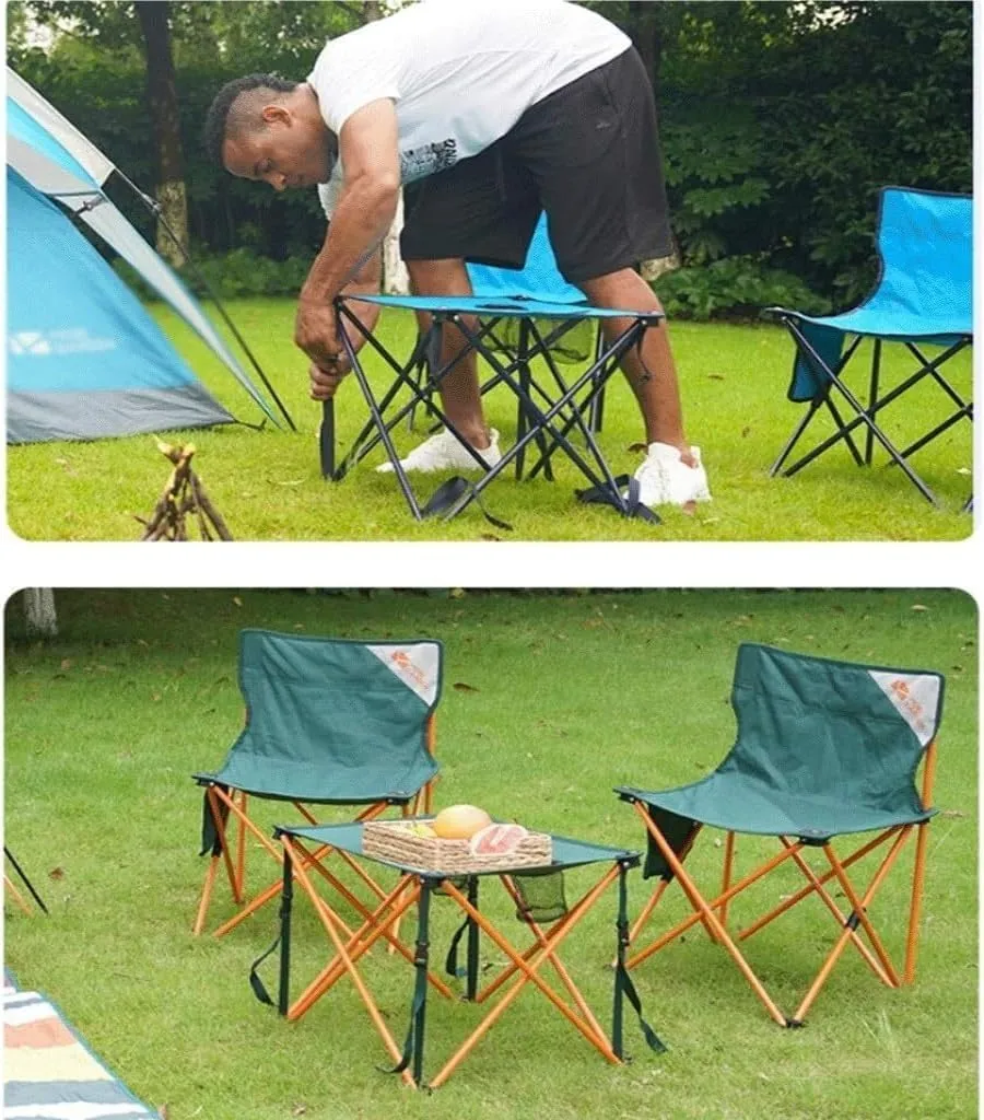Portable Beach Table Camping Folding Table Strengthen Load-Bearing Picnic Folding Tables Aluminum Table for Outdoor Dining Tables Folding Camping Table